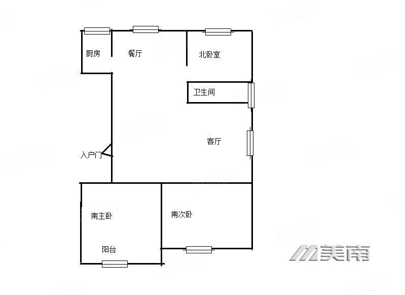 十里庄园三期3室2厅1卫100㎡南北59.8万