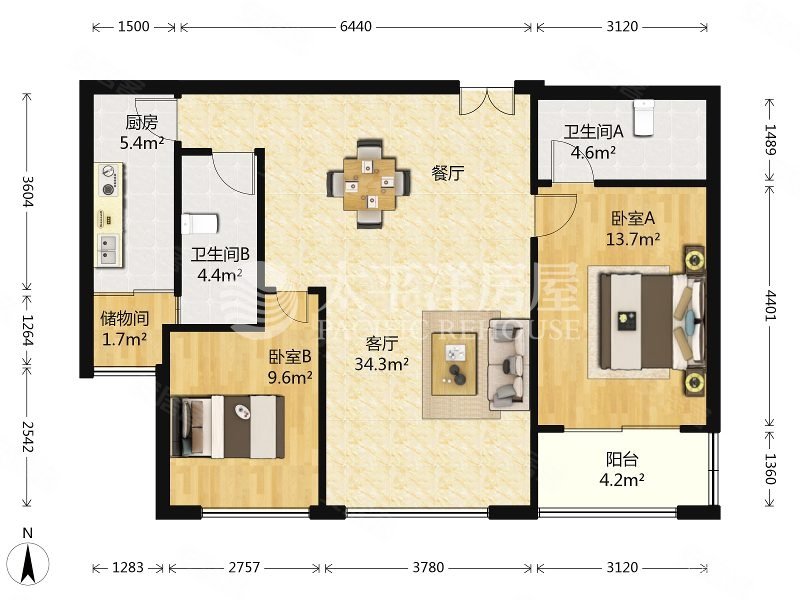 御上海电梯房商品房近地铁中间楼层采光好双卫格局