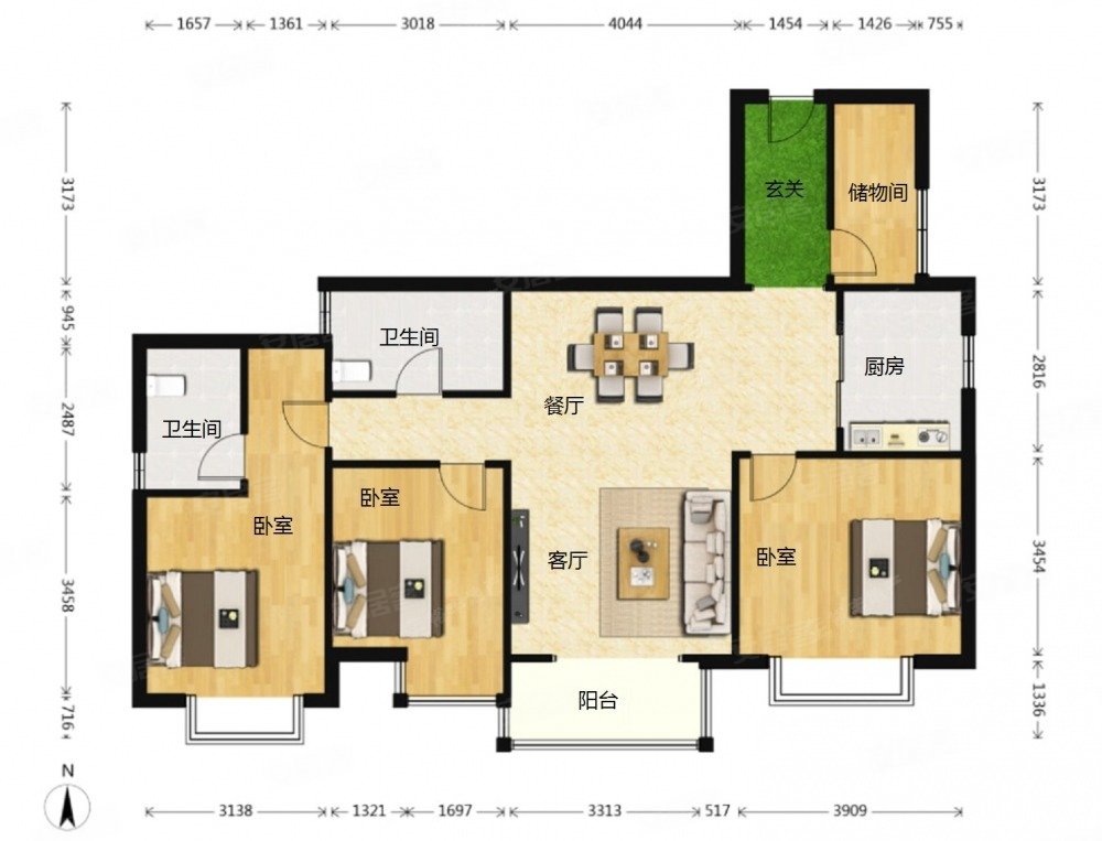 新出好房三房朝南全新精装拎包入住采光良好业主资金周转诚心急售