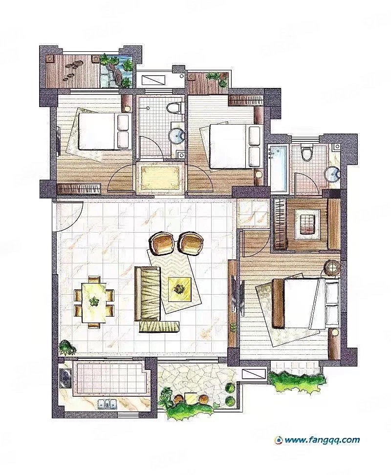 世界城旁雍景湾精装3房2卫103平只要99万诚意出售