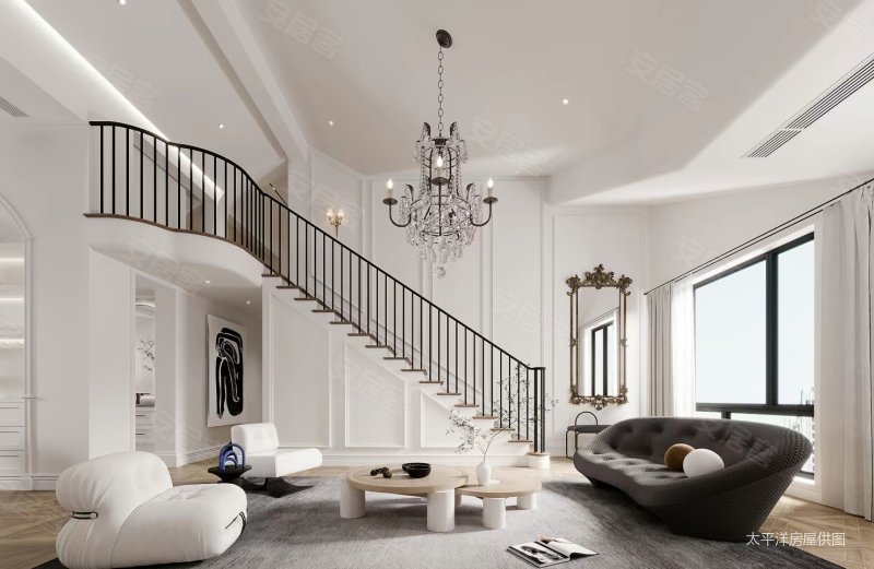 精装纯白风大复式,小区中心花园位置,诚心出售,康泰新城二手房,555万