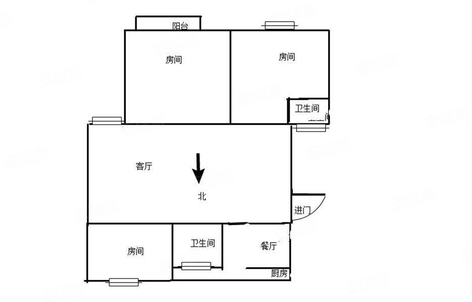 丹桂花园(江东)3室2厅2卫109㎡南248万