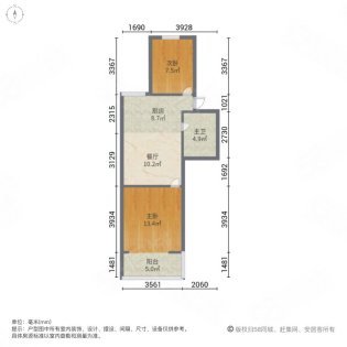 紫竹小区2室1厅1卫53.38㎡南270万