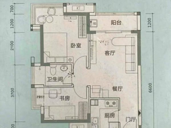 崇文花园60平两房标配出租,实拍照片,实价,东南向,安静,南山租房-深圳