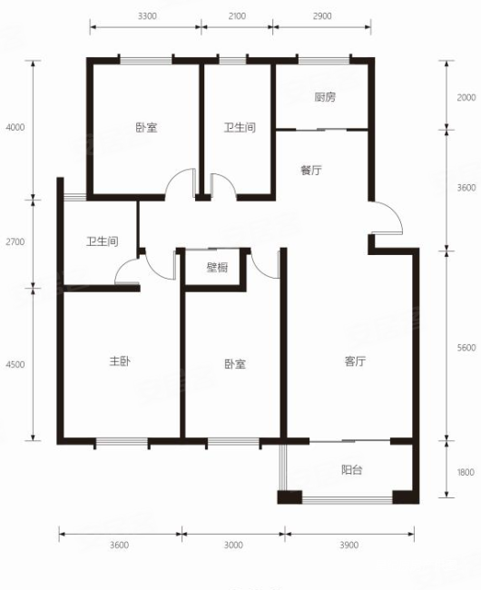 御水华庭 边户 三开间朝阳 双卫生间 南北通透