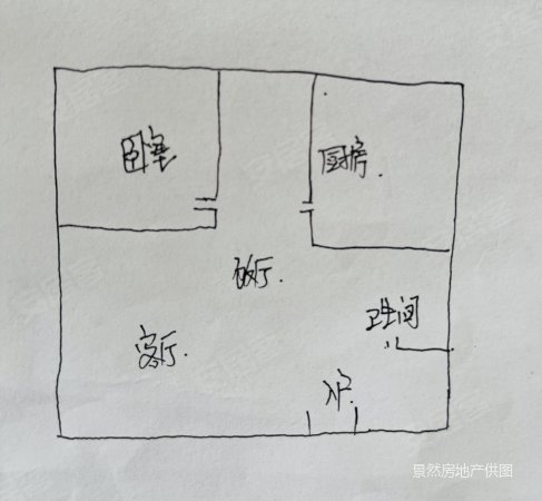 万都香山水岸1室1厅1卫49.78㎡南北26万