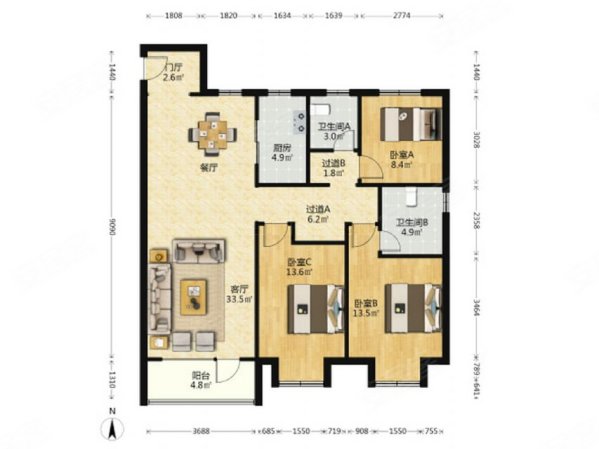 高品质新小区 青铁华润城开发商精装套三好房 498万 随时看