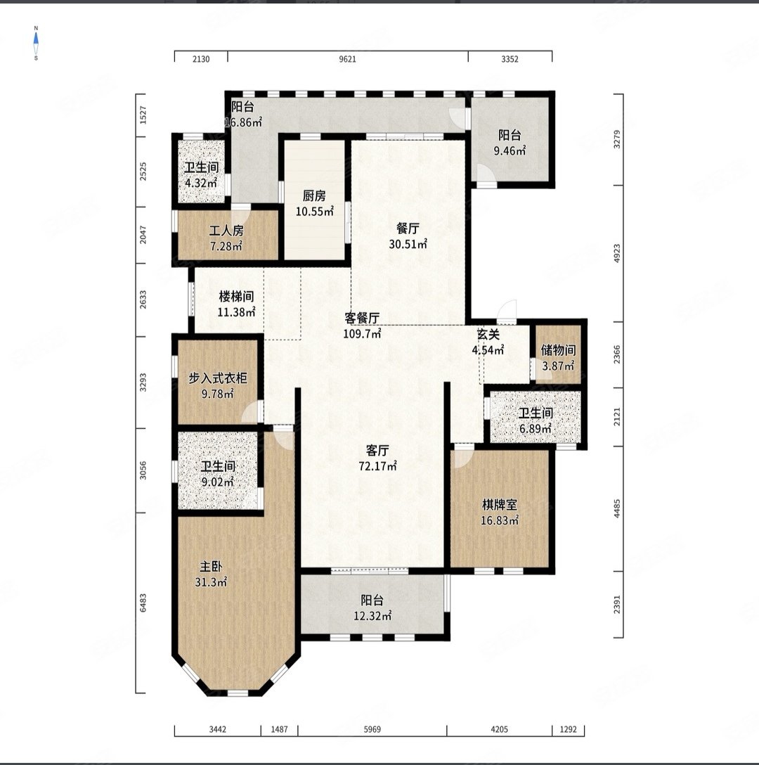 中隆国际御玺豪华自住复试大平层中央空调地暖新风拎包住