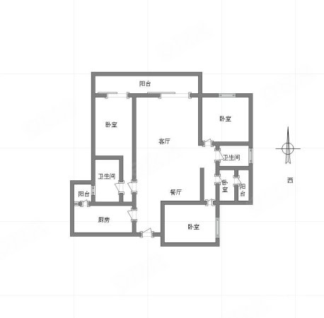 鸥鹏凤凰城(一期三组团)4室2厅2卫145㎡南北70万