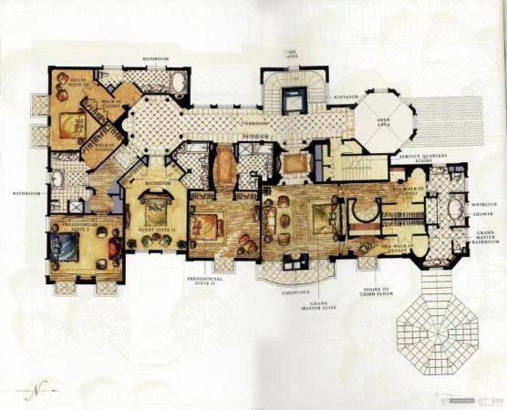 檀宫8室5厅10卫1752.42㎡南北100000万