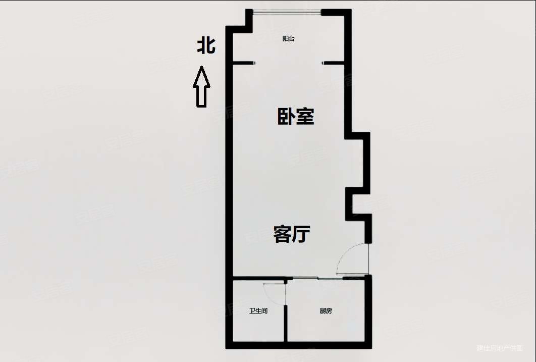 恒大御景半岛(商住楼)1室1厅1卫67.85㎡南北39.8万