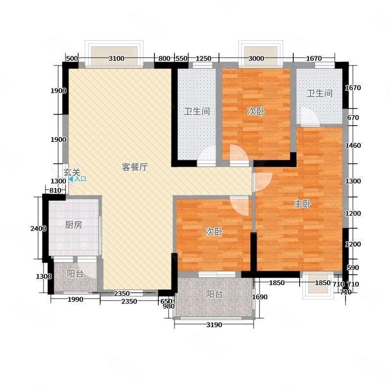 日盛红旗公馆4室2厅2卫130㎡南北78.8万