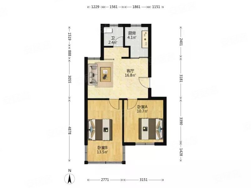 福星小区全新精装楼层好带独库不靠高架