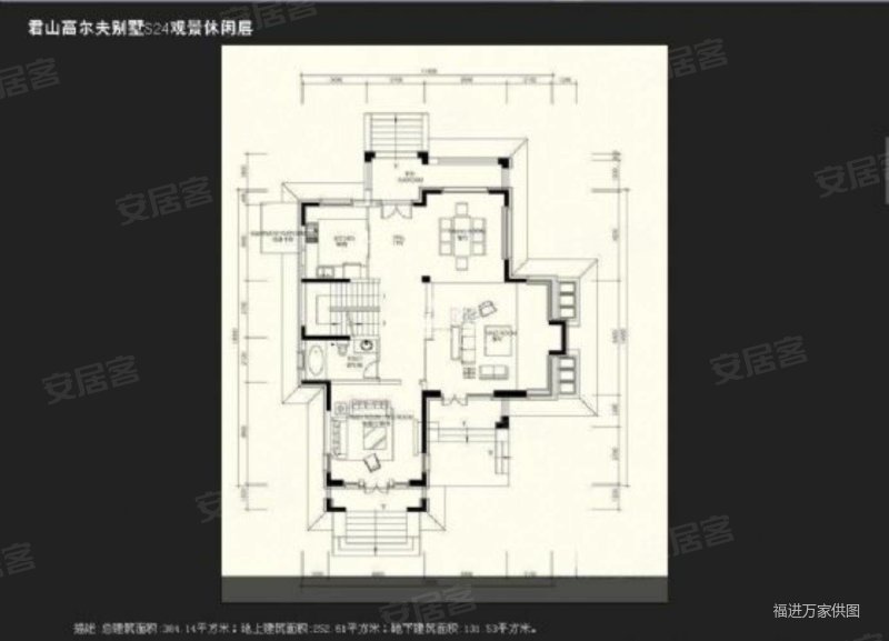 君山别墅5室3厅3卫358㎡南北850万