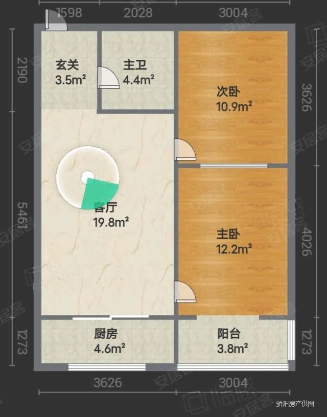 京都国际2室1厅1卫64㎡南北29.9万