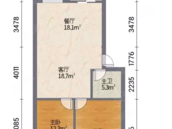 锦州凌河铁东市场延安路五段小区延安路五段,多层五楼,89平米,两室,干净整洁,包取暖出租房源真实图片