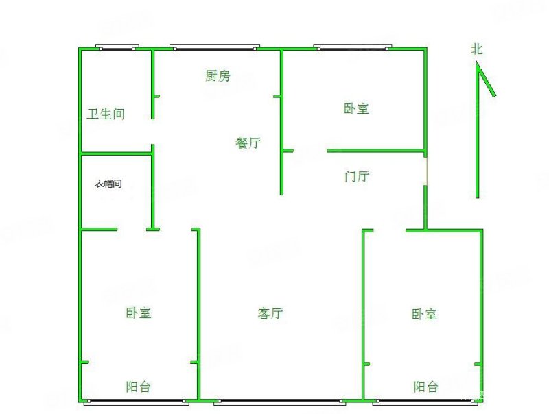 电梯洋房 一梯两户 南北通透3室2厅2卫 丽景华庭