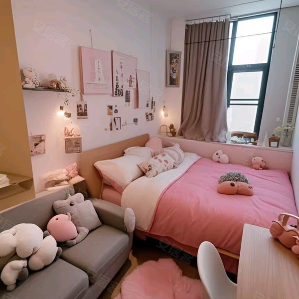 整租｜粉红少女心房租立减龒麣麣 武钢医院  青山公园 印象城 月付