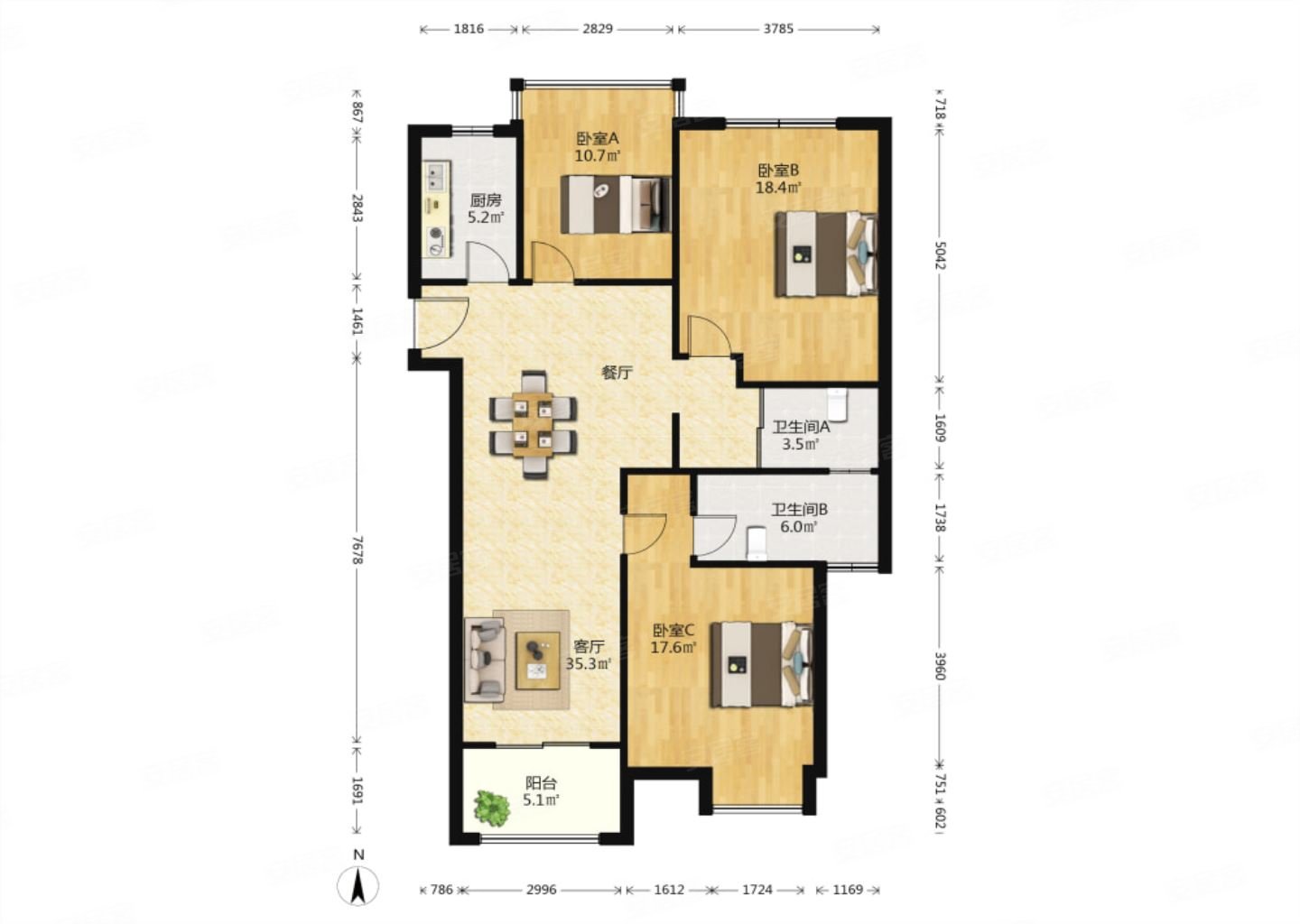 天宁区政府商圈阳光龙庭精致三房急售