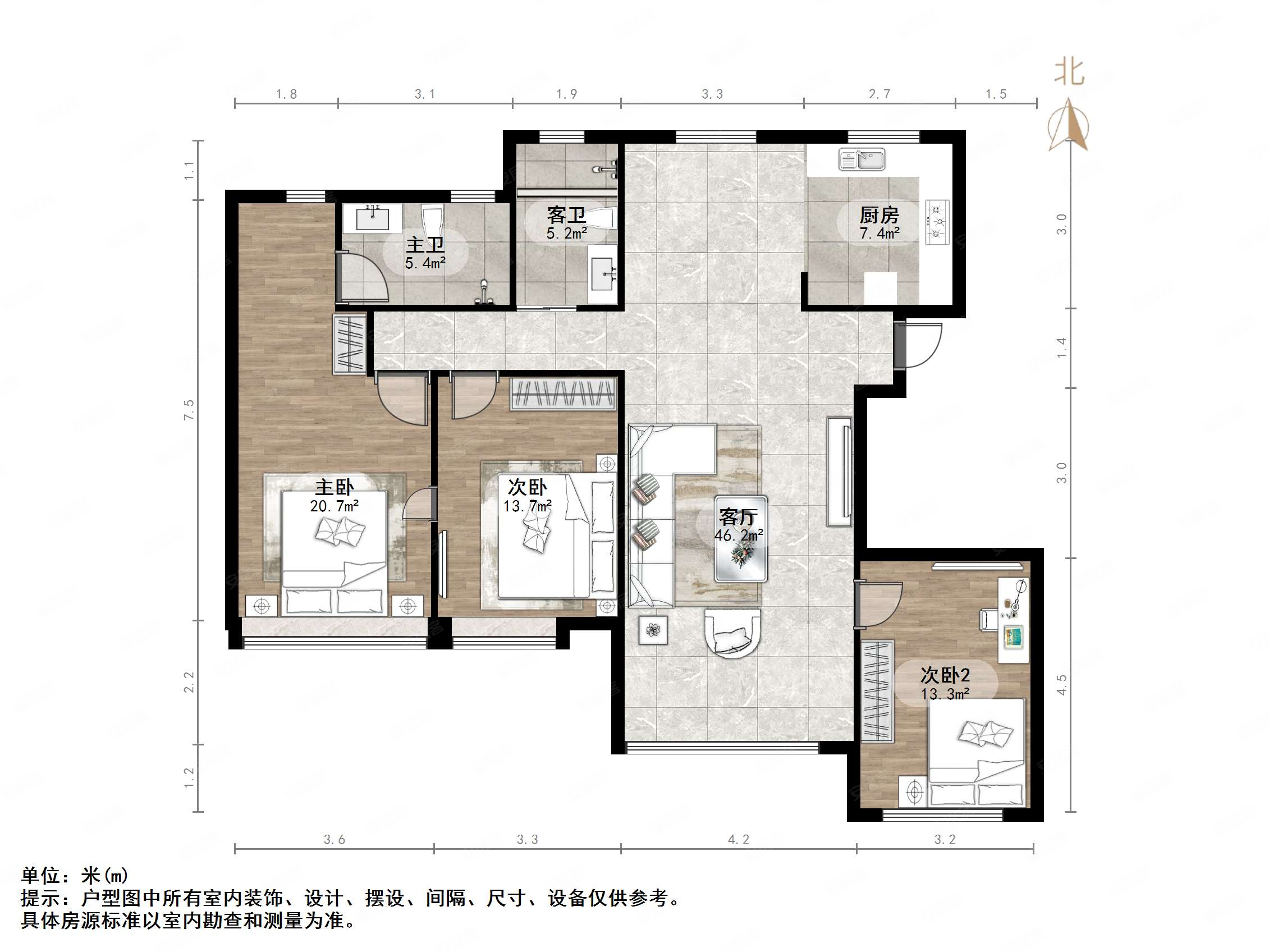龙湖春江郦城二区(cb地块19-34)3室2厅2卫138.99㎡南256万