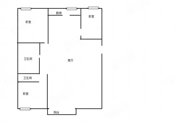 紫竹文苑3室2厅2卫136㎡南北96万