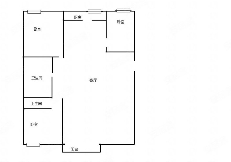 紫竹文苑3室2厅2卫136㎡南北96万