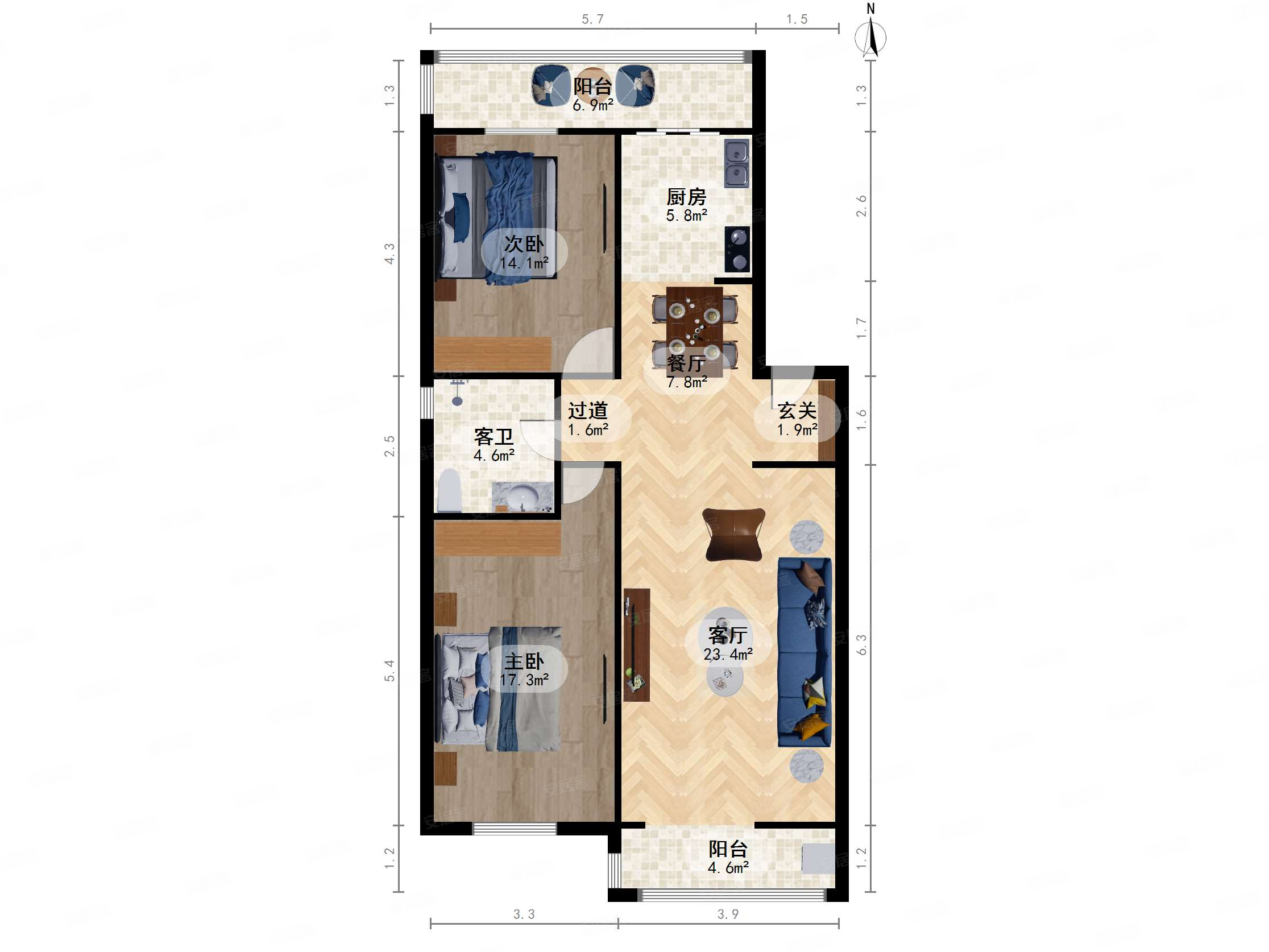 金谷园h户型明卫不临街近南翠屏公园诚意出售