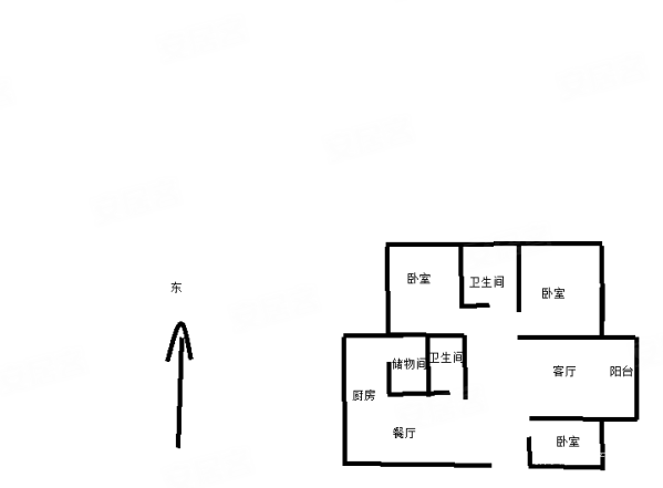 锦程家园3室2厅2卫141.38㎡南北106.7万