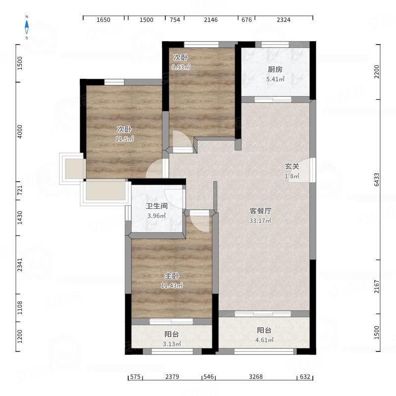 汶水源社区3室1厅1卫94㎡南北28万