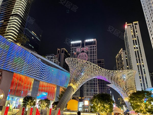 深圳福田福田中心区岗厦城岗厦城 高层单房看卓悦中心夜景  家私齐全