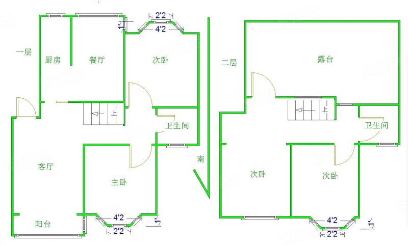 海江公寓4室2厅2卫168㎡南北620万