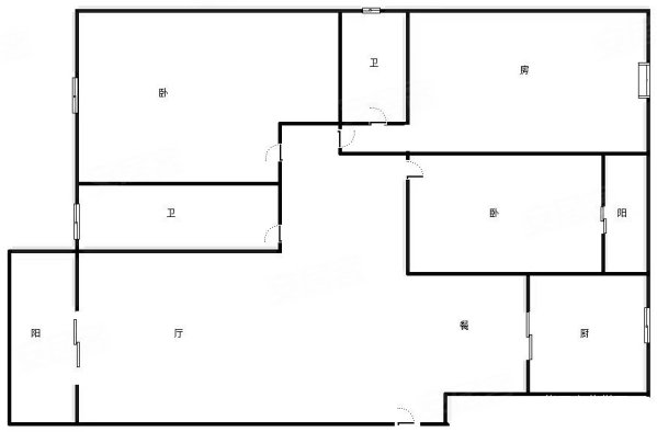 通华小区3室2厅1卫85㎡南北119万