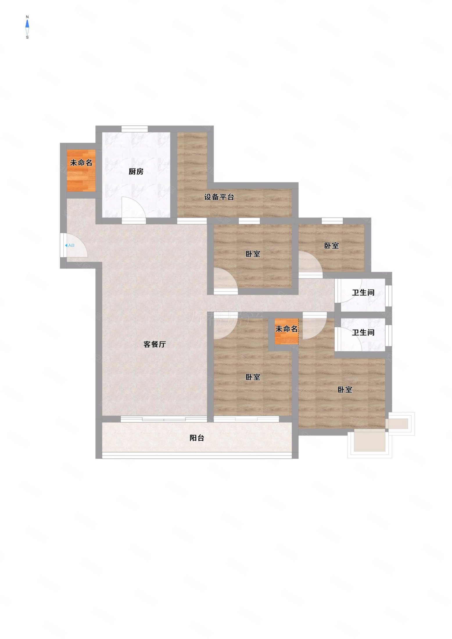 中梁壹号院4室2厅2卫142㎡南北159.8万
