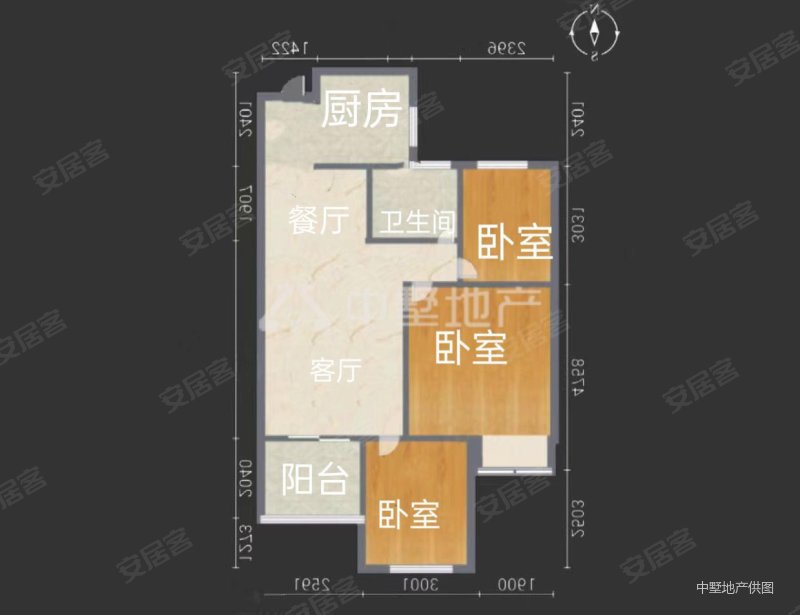 龙山新苑3室2厅1卫90.71㎡东47万