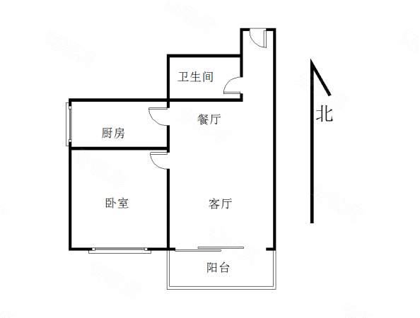 万景花园1室1厅1卫62.33㎡南226万