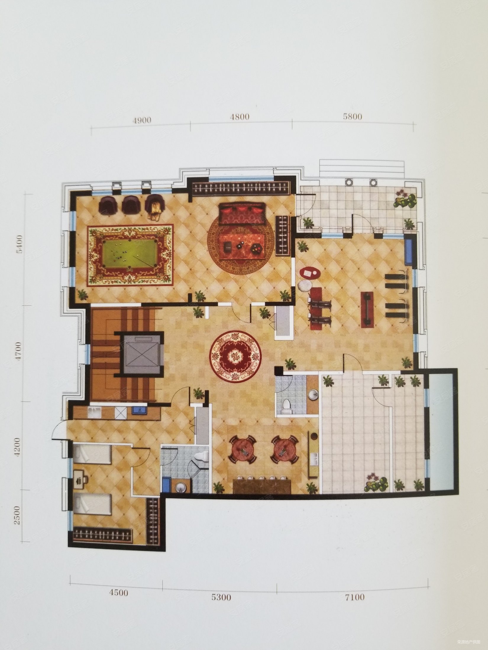 远洋lavie5室4厅6卫800㎡南北8800万