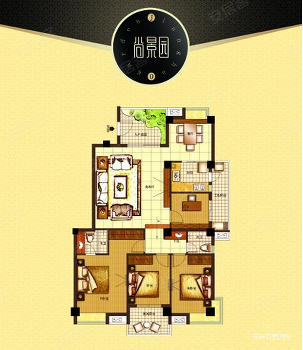 双卫生间 带电梯 精装修 正规商品房 中间楼层采光好 朝南,江浩尚景园