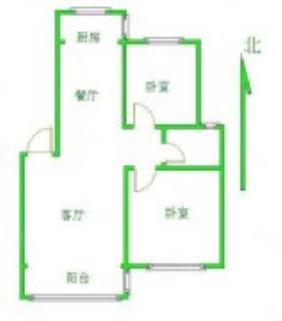 众盛阳光嘉园2室2厅1卫73㎡南北88万