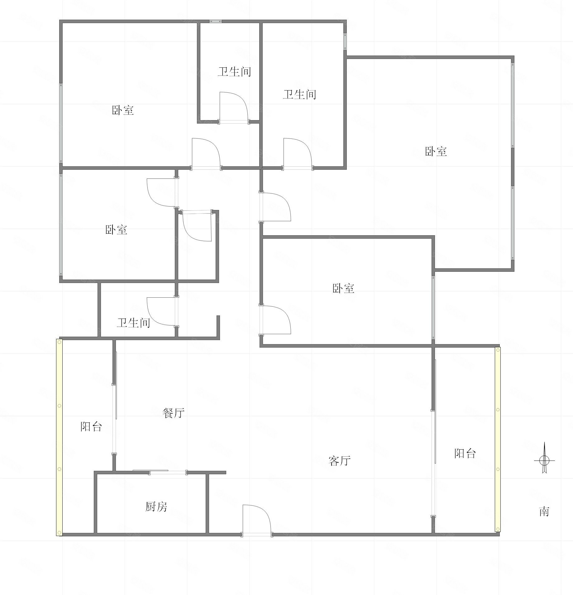 华润中央公园悦玺4室2厅3卫156㎡南262万