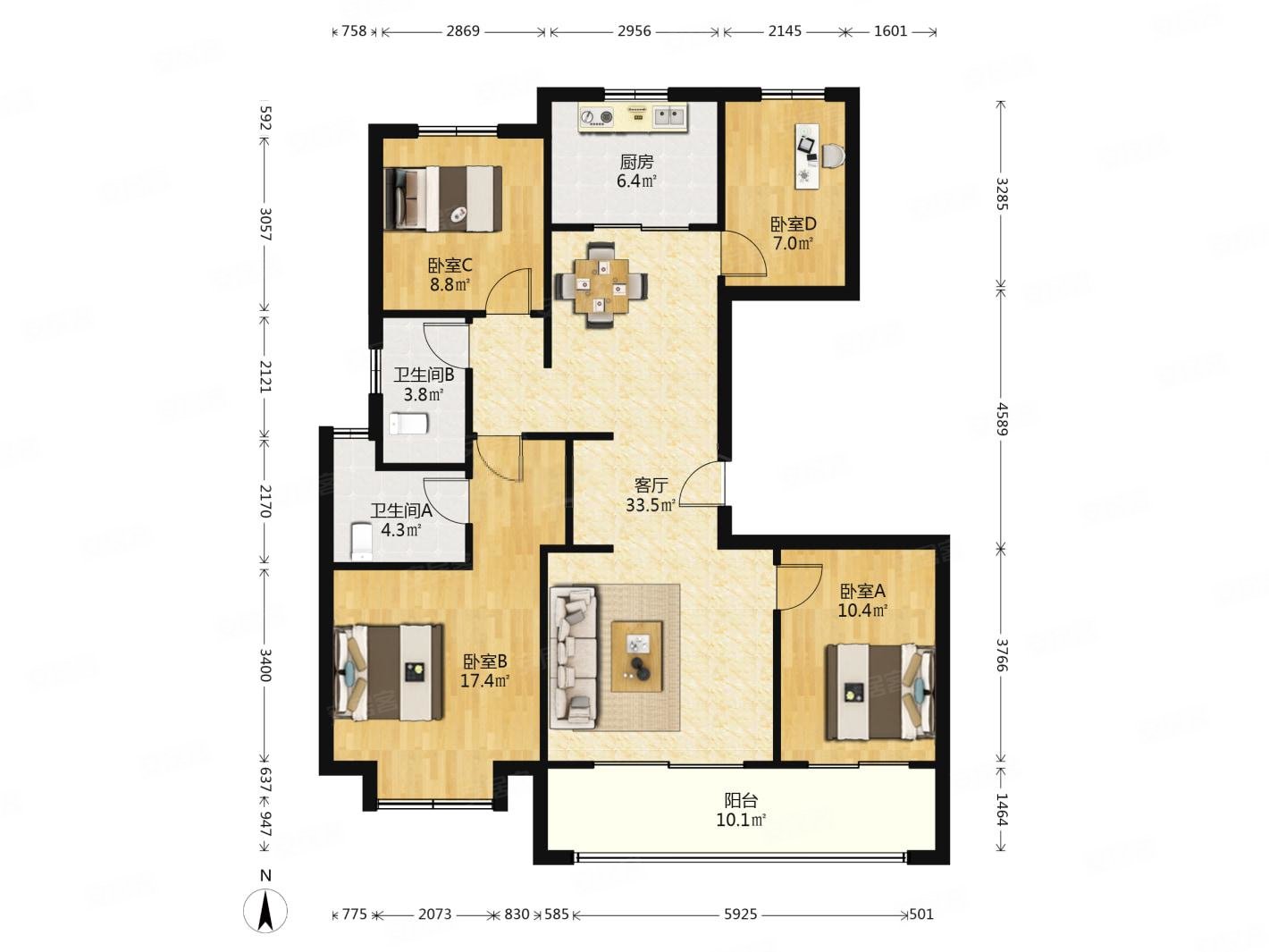 江与城小高层11号线中间楼栋满二