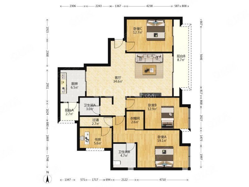 金融街融府 南北通透 近地铁 商圈成熟 双卫格局 正规商品房