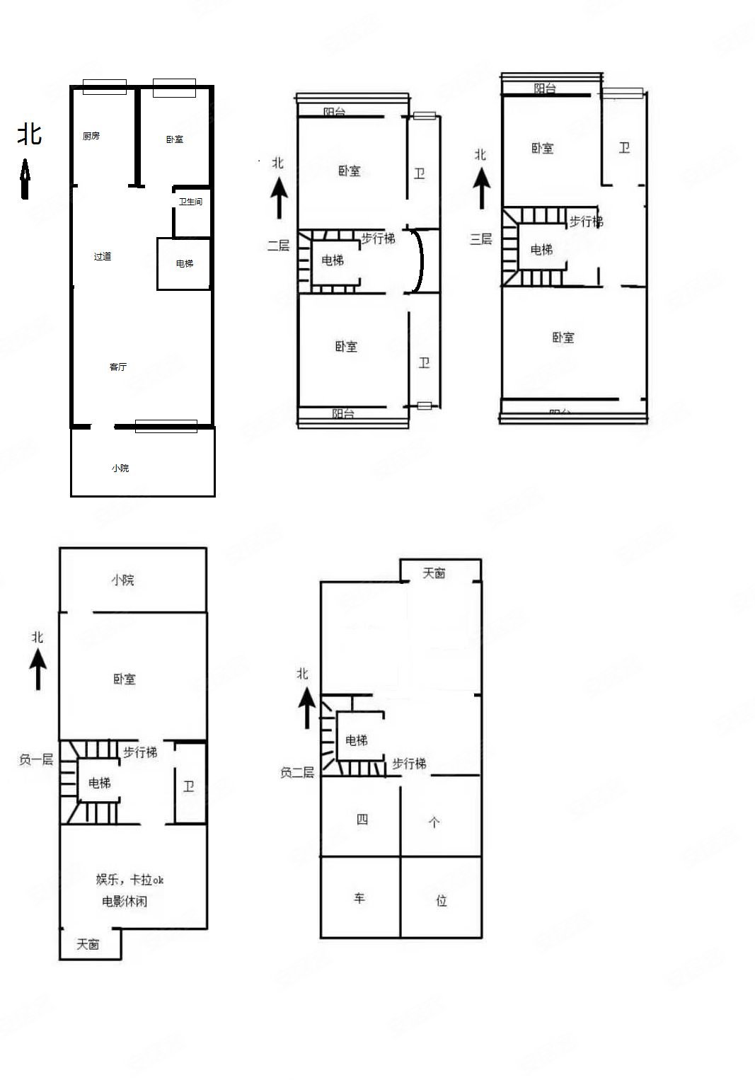 鑫界王府(别墅)5室3厅5卫396㎡南北780万