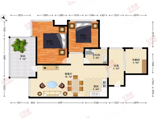 【多图】阳光绿地家园,翠竹租房,靠山物业精装修2房全齐出租可办理