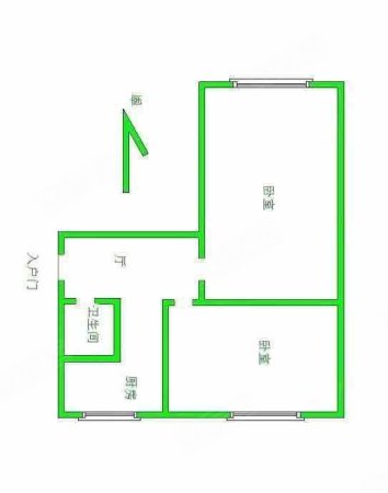 富强路一号街坊2室1厅1卫51㎡南北62万