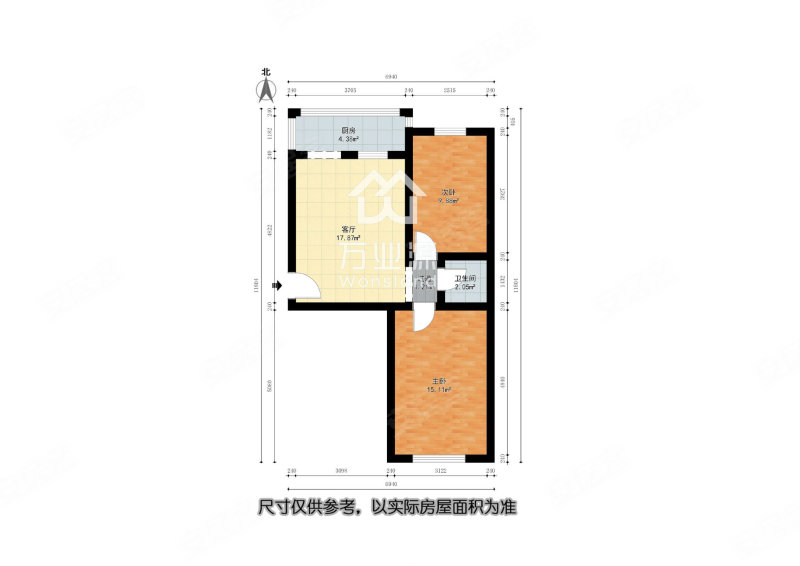 三星里2室1厅0卫62㎡南北75万