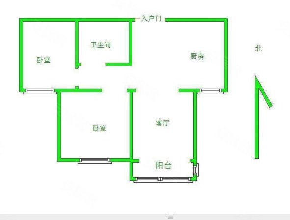 秀兰尚城2室2厅1卫84.56㎡南北99.8万