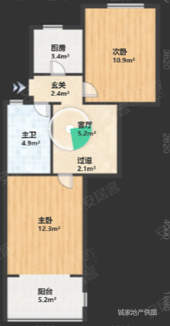 峨海小区2室1厅1卫57㎡南北470万