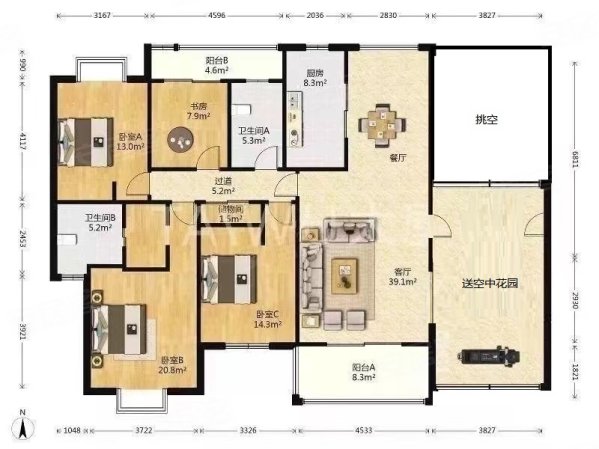 锦绣江南耕读园4室2厅2卫158.67㎡南1250万