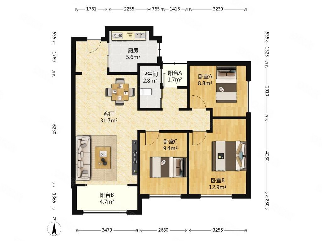 急售 万科f户型 满二有钥匙 业主换房非常诚心卖,万科城二期二手房