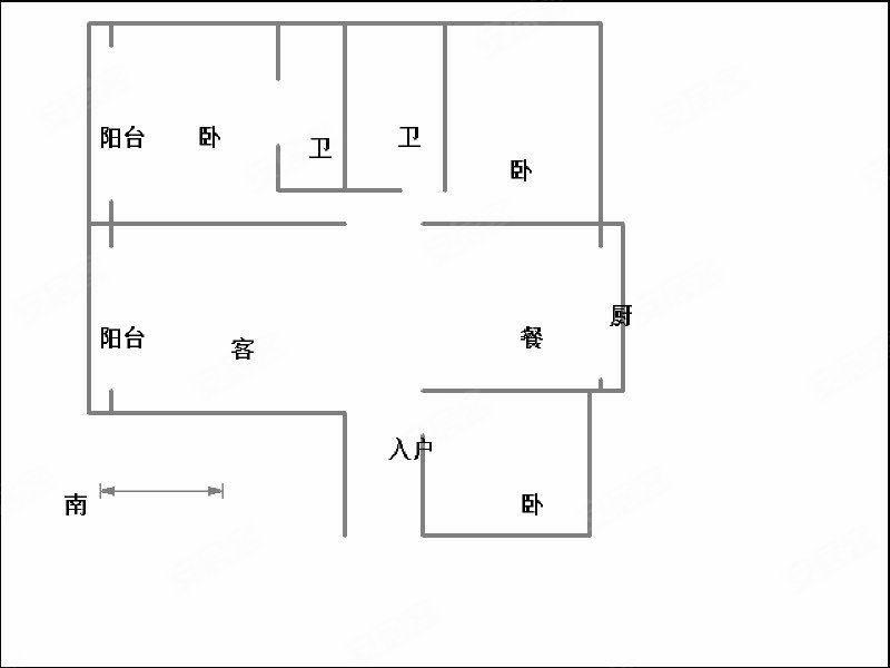 紫悦府3室2厅2卫137㎡南北85万